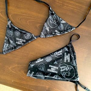 Assholes Live Forever minimal coverage triangle thong bikini